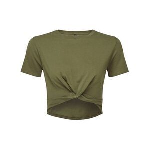 TriDri Womens/Ladies Twisted Crop Top / Olive